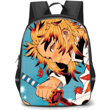 Demon Slayer Kyojuro Rengoku Backpack StudentPack - Comic Series Kyojuro Rengoku Side Portrait Attack Mode