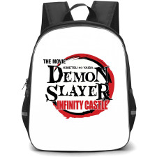 Demon Slayer Kimetsu No Yaiba Backpack School Bag StudentPack - Demon Slayer Kimetsu No Yaiba Logo On Dark Background