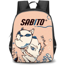 Demon Slayer Sabito Backpack StudentPack - Sabito Illustration On Pink Background