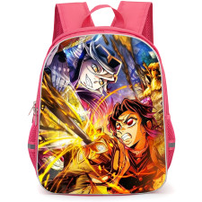 Demon Slayer Kimetsu No Yaiba Backpack School Bag StudentPack - Demon Slayer Kimetsu No Yaiba Shinobu Kocho Vs Doma Anime Art Poster
