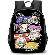 Demon Slayer Backpack StudentPack - Team Tanjiro Attack Mode Cartoon Art