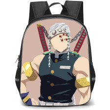 Demon Slayer Tengen Uzui Backpack StudentPack - Tengen Uzui Portrait Minimalist On Beige Background