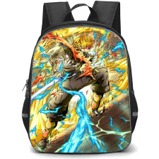 Demon Slayer Kimetsu No Yaiba Zenitsu Agatsuma Backpack School Bag StudentPack - Zenitsu Agatsuma Anime Art Poster