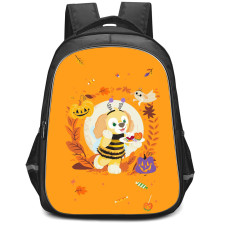 Duffy And Friends CookieAnn Backpack StudentPack - CookieAnn Walking Halloween Poster Orange Background