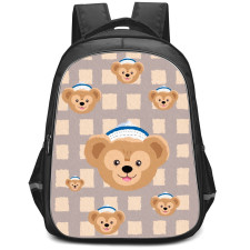 Duffy And Friends Duffy Backpack StudentPack - Duffy Avatar Pattern Art On Beige Block Background