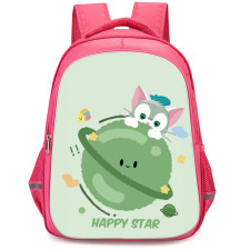 Duffy And Friends Gelatoni Backpack StudentPack - Gelatoni Happy Star Poster Green Background