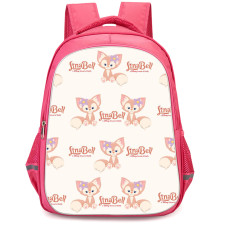 Duffy And Friends Linabell Backpack StudentPack - Linabell Sitting Pattern Art On Beige Background