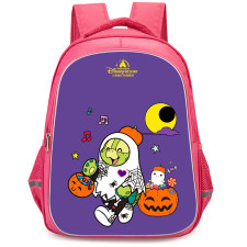 Duffy And Friends Olumel Backpack StudentPack - Olumel Wearing Halloween Costume On Purp Background