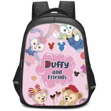 Duffy And Friends Backpack StudentPack - Duffy And Friends Poster Pink Background