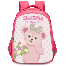 Duffy And Friends ShellieMay Backpack StudentPack - ShellieMay Portrait On Pink Polka Dot Background