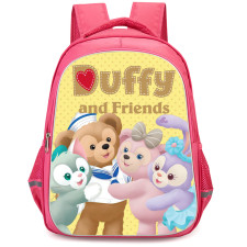 Duffy And Friends Backpack StudentPack - Duffy And Friends Standing On Yellow Background