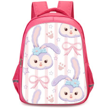 Duffy And Friends StellaLou Backpack StudentPack - StellaLou Avatar On Pink Stripe Background