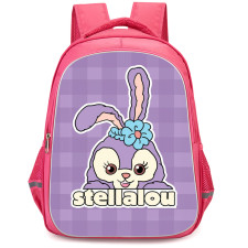 Duffy And Friends StellaLou Backpack StudentPack - StellaLou Avatar Sticker On Purple Checkered Background