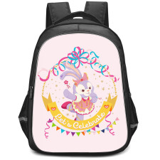 Duffy And Friends StellaLou Backpack StudentPack - StellaLou Let's Celebrate Poster On Pink Background