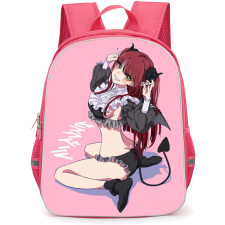 My Dress Up Darling Liz Backpack School Bag StudentPack - Liz Smiling Cosplay Pink Background