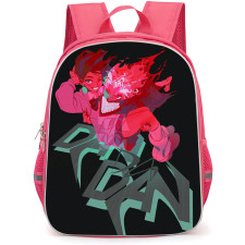 Dandadan Backpack StudentPack - Dandadan Characters Flying in Red Color
