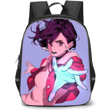 Dandadan Momo Ayase Backpack StudentPack - Momo Ayase Energy Hands Drawing On Purple Background
