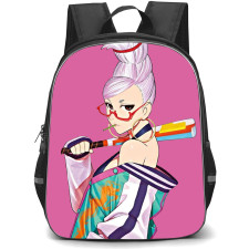 Dandadan Seiko Ayase Backpack StudentPack - Seiko Ayase Holding Bat Side Portrait
