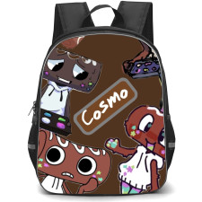 Dandys World Cosmo Backpack StudentPack - Cosmo Stickers On Brown Background