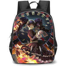 Danganropa Celestia Ludenberg Backpack StudentPack - Celestia Ludenberg Back Portrait Fire Background