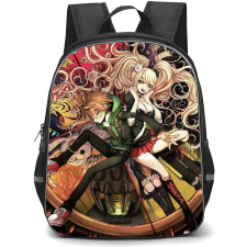 Danganropa Junko Enoshima Backpack StudentPack - Junko Enoshima And Naegi Makoto Sitting Illustration