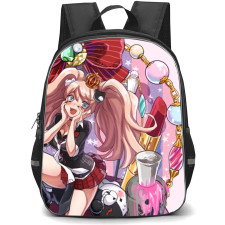 Danganropa Junko Enoshima Backpack StudentPack - Junko Enoshima Side Portrait Pink Background