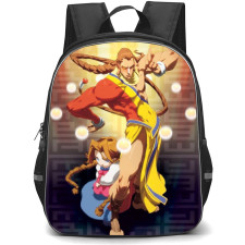 Darkstalkers Donovan Baine Backpack StudentPack - Donovan Baine with Encircling Large Beads Maze Background