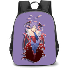 Darkstalkers Lilith Aensland Backpack StudentPack - Lilith Aensland with Red Bats Sticker Art