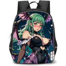 Darkstalkers Morrigan Backpack StudentPack - Morrigan Aensland Blushing Cheeks Portrait