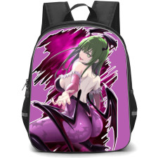 Darkstalkers Morrigan Backpack StudentPack - Morrigan Aensland Kneeling Side View Sticker Art