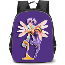 Darkstalkers Q Bee Backpack StudentPack - Q Bee Holding Bucket of Honey Sticker Art
