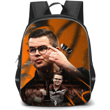 Darts Pieter Gerard van Veen Backpack School Bag StudentPack - Pieter Gerard Van Veen Candid Picture with Orange Effect