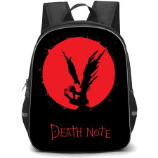 Death Note Ryuk Backpack StudentPack - Ryuk With Apple Silhouette On Black Background