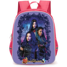 Descendants Backpack School Bag StudentPack - Characters Fierce Portrait In Purple Background