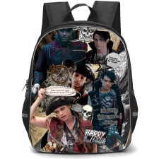 Descendants Harry Backpack School Bag StudentPack - Harry Jealous Quote Portrait Collage