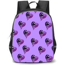 Descendants Mal Backpack School Bag StudentPack - Mal Character Logo Pattern Purple Background