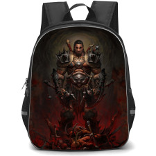 Diablo 4 Barbarian Backpack StudentPack - Fierce Barbarian Portrait