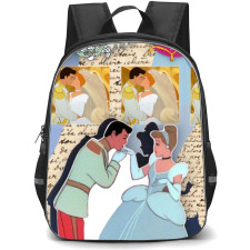 Disney Cinderella Backpack StudentPack - Cinderella And Prince Kit Charming Collage