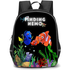 Disney Finding Nemo Backpack StudentPack - Finding Nemo Under Water Illustration Art On Black Background