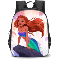 The Little Mermaid 2023 Ariel Backpack StudentPack - Ariel Sitting On Rock Anime Art