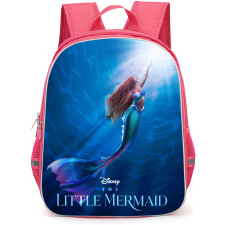 The Little Mermaid 2023 Ariel Backpack StudentPack - Ariel Swimming Under The Sea WIth Logo Illustration