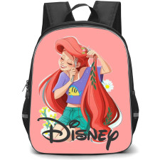The Little Mermaid Ariel Backpack StudentPack - Ariel Combing Using Fork Cartoon Art