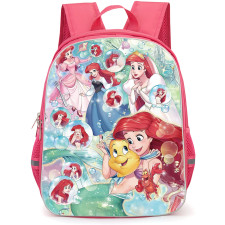 The Little Mermaid Ariel Backpack StudentPack - Ariel Faces Collage Cartoon Art