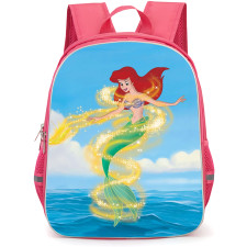 The Little Mermaid Ariel Backpack StudentPack - Ariel Floating With Magic Sparkles Cartoon Art