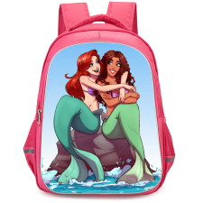 The Little Mermaid Ariel Backpack StudentPack - Ariel Sitting On A Rock Illustration
