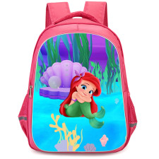 The Little Mermaid Ariel Backpack StudentPack - Baby Ariel Smiling Under The Sea Chibi Art