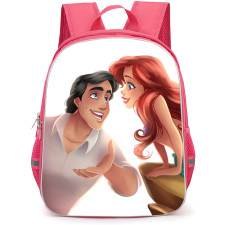 The Little Mermaid Prince Backpack StudentPack - Prince Eric Smiling With Ariel Cartoon Art