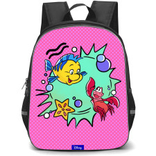 The Little Mermaid Sebastian Backpack StudentPack - Sebastian And Flounder Pop Art