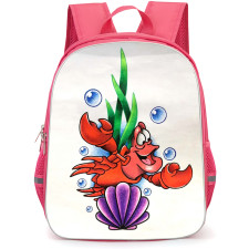 The Little Mermaid Sebastian Backpack StudentPack - Sebastian Playing With Bubbles Cartoon Art