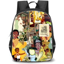 Disney The Princess And The Frog Backpack StudentPack - The Princess And The Frog Tiana And Prince Naveen Collage